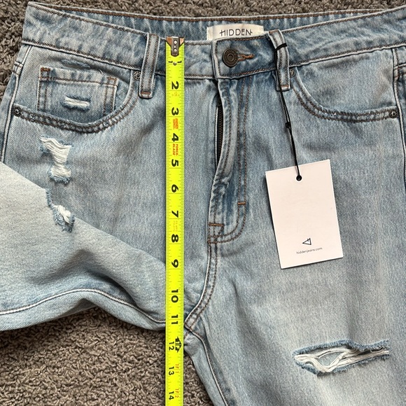 Hidden Happi Jeans Destructed Frayed Hem Flare - Picture 10 of 14